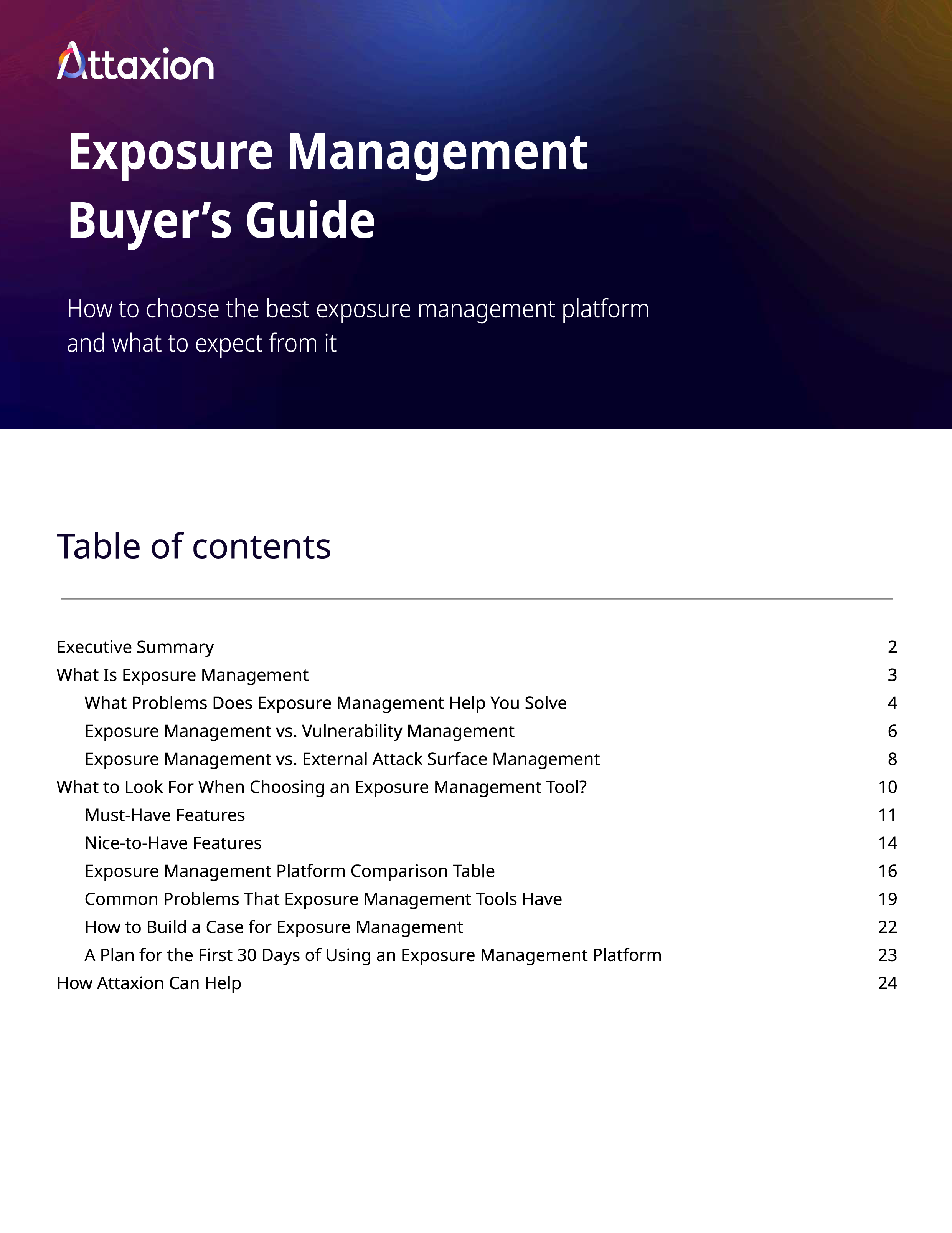 Exposure Management Buyer’s Guide cover